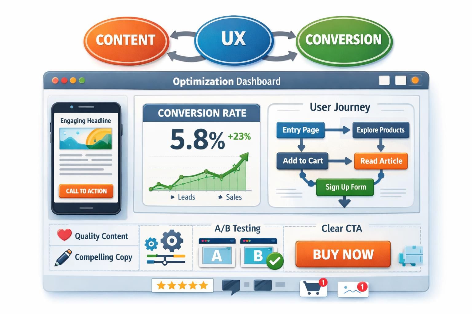 entdecken sie, wie sich das verhältnis zwischen content, benutzererfahrung (ux) und conversion entwickelt und welche strategien den größten einfluss auf den erfolg ihrer webseite haben.